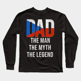 Czech Dad The Man The Myth The Legend - Gift for Czech Dad With Roots From Czech Long Sleeve T-Shirt